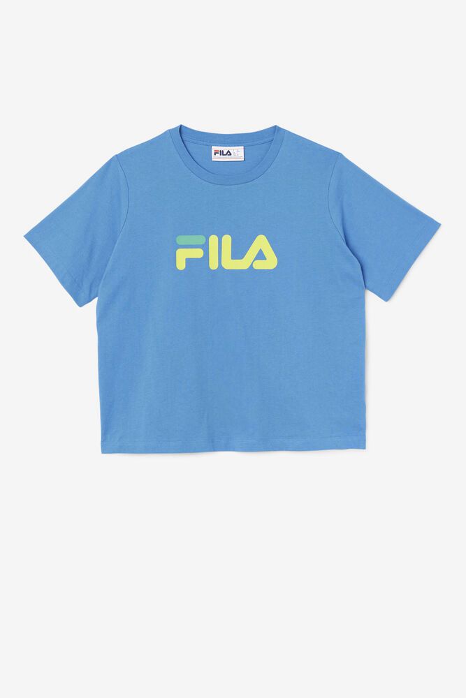 Fila T-Shirt Thea Womens Blue - India SGM-061528